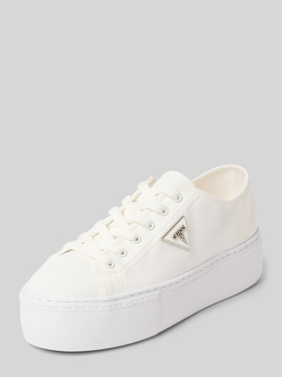 Guess Plateau-Sneaker mit Logo-Applikation Modell 'Joezi' Weiss 1