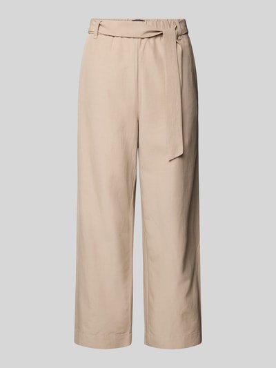comma Straight leg stoffen broek met verkort model Taupe - 2