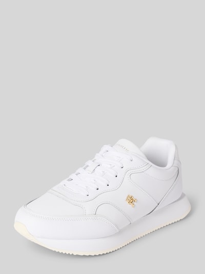 Tommy Hilfiger Low Top Sneaker aus echtem Leder Weiss 1