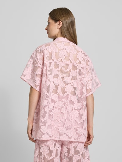 Essentiel Antwerp Oversized overhemdblouse in semi-transparant design, model 'HOK' Roze - 5