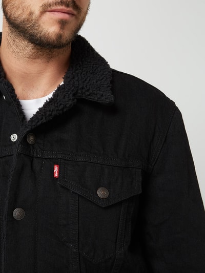 Levi's® Sherpa Trucker Jacket mit Pattentaschen- ‘Water<Less™’  Black 3