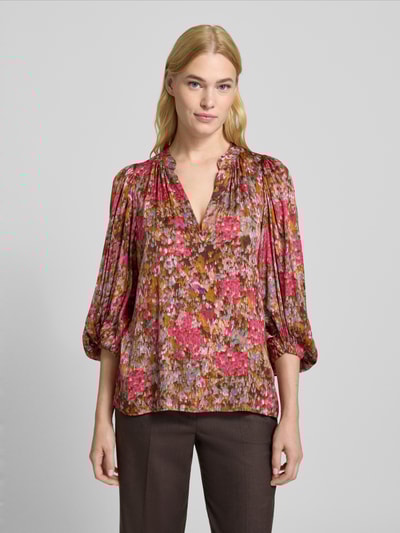 Rich & Royal Blusenshirt mit V-Ausschnitt Bordeaux 4