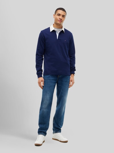 Tommy Hilfiger Relaxed Fit Poloshirt aus reiner Baumwolle Marine 1