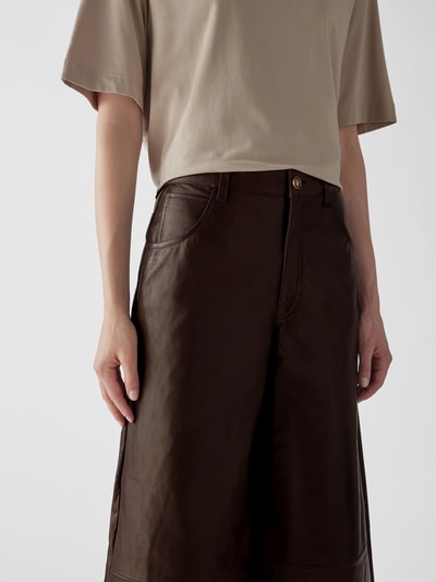 Etro Culotte aus Leder mit Label-Prägung Dunkelbraun 3