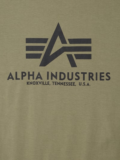 Alpha Industries T-shirt met logoprint Olijfgroen - 4