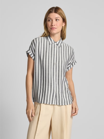 Tom Tailor Bluzka koszulowa o luźnym kroju z czystej wiskozy Granatowy 4