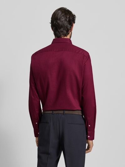 Tommy Hilfiger Regular fit zakelijk overhemd van puur katoen Bordeaux - 5