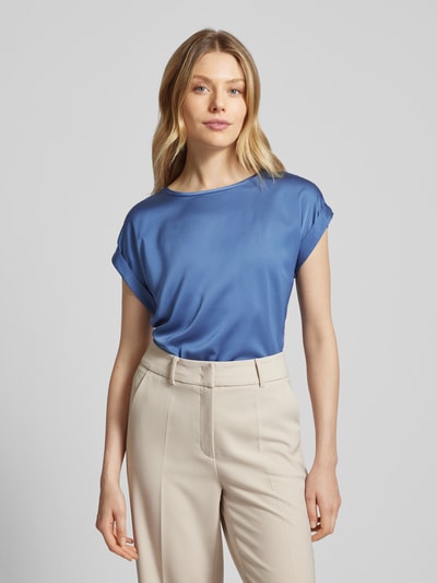 Vila Blouseshirt in satijnlook, model 'ELLETTE' Blauw - 4