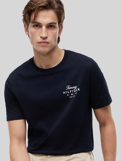 Tommy Hilfiger Regular Fit T-Shirt aus reiner Baumwolle Marine 3
