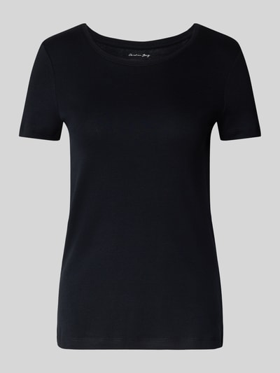 Christian Berg Woman T-shirt met geribde ronde hals Zwart - 2