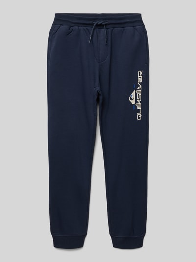 Quiksilver Spodnie dresowe z detalami z logo model ‘AGE OF BLUE’ Granatowy 1