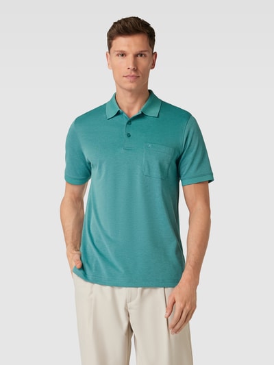 RAGMAN Poloshirt met borstzak Turquoise - 4