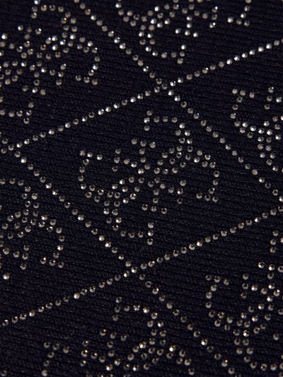 Guess Schal aus Viskose-Mix mit Ziersteinbesatz Modell 'NORA' Black 2