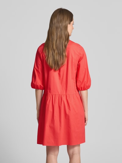 Marc Cain Knielange overhemdjurk met knoopsluiting Koraal - 5