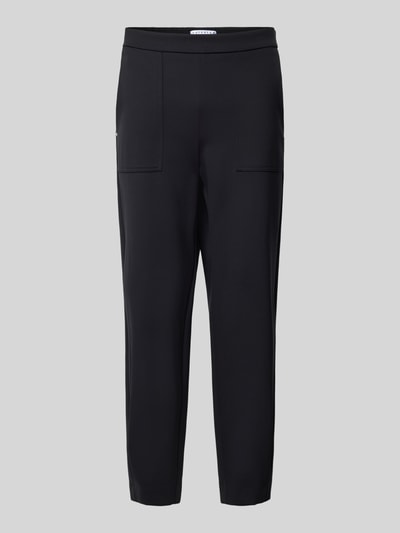 Daydream Slim fit stoffen broek met opgestikte steekzakken, model 'Twist' Zwart - 2