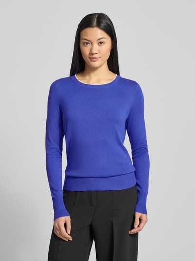 Christian Berg Woman Strickpullover mit gerippten Abschlüssen Royal 4