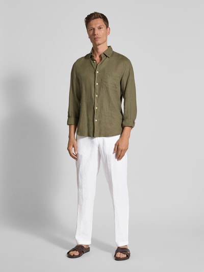 Hiltl Regular Fit Chino mit Paspeltaschen Modell 'PARMA I' Weiss 1