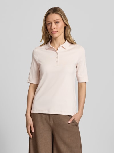 Christian Berg Woman Slim Fit Poloshirt mit Knopfleiste und 1/2-Arm Ecru 4
