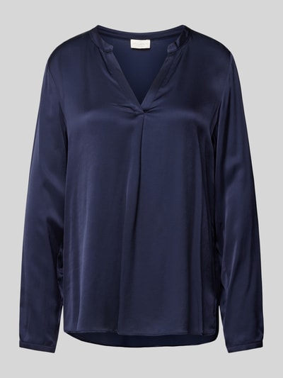 Milano Italy Blouseshirt met V-hals Donkerblauw - 2