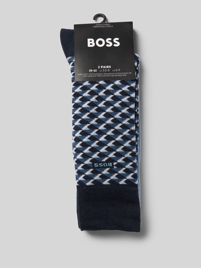 BOSS Sokken van katoenmix in een set van 2 paar IJsblauw - 3