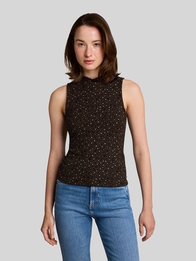 Tom Tailor Denim Podkreślająca figurę top ze stójką Czarny 4