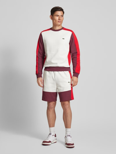 Lacoste Sweatshirt im Colour-Blocking-Design Weiss 1