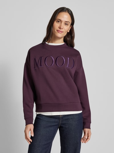 Vila Sweatshirt met ribboorden, model 'REFLECT' Paars - 4