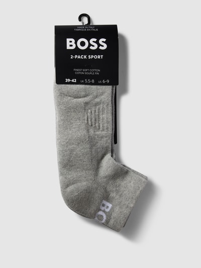 BOSS Socken mit Label-Print im 2er-Pack Mittelgrau 3