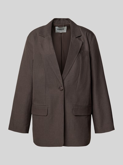 ONLY Loose Fit Longblazer mit Reverskragen Modell 'LINDA' Schoko 1