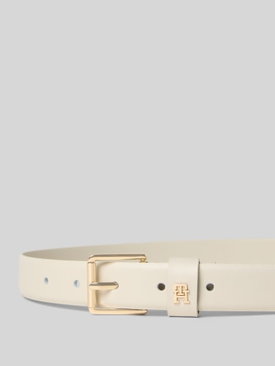 Productfoto, 'Gürtel aus echtem Leder' van Tommy Hilfiger, look: effen, doornsluiting, logo-applicatie van metaal, glad leer, echt leer