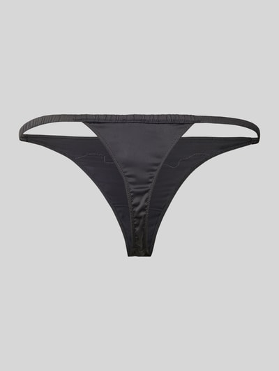 Jake*s Casual String mit zarter Spitzenbordüre Black 3
