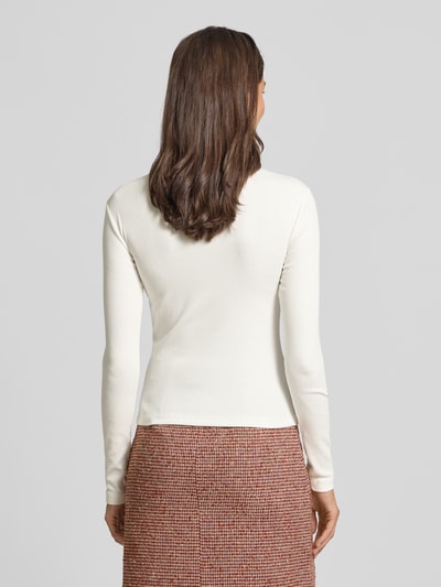 Vero Moda Slim fit shirt met lange mouwen van katoenmix, model 'CHLOE' Wit - 5