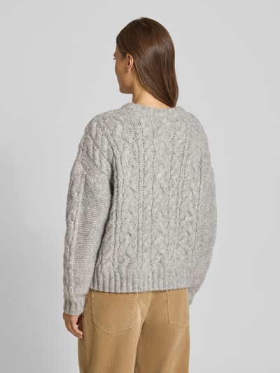 Christian Berg Woman Strickpullover mit Rundhalsausschnitt Mittelgrau Melange 5