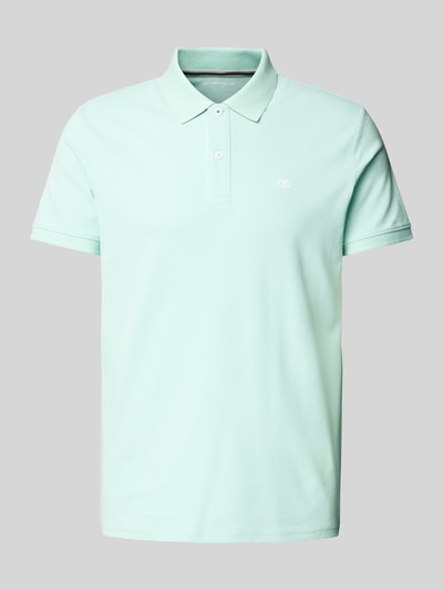 Tom Tailor Regular Fit Poloshirt aus Baumwoll-Piqué mit Logo-Stitching Helltuerkis 2