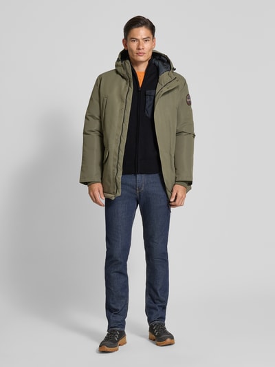 Napapijri Strickjacke mit Stehkragen Modell 'BERTI' Black 1