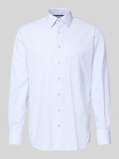 ETERNA Regular fit vrijetijdsoverhemd met borstzak, model 'Kent' Bleu - 2