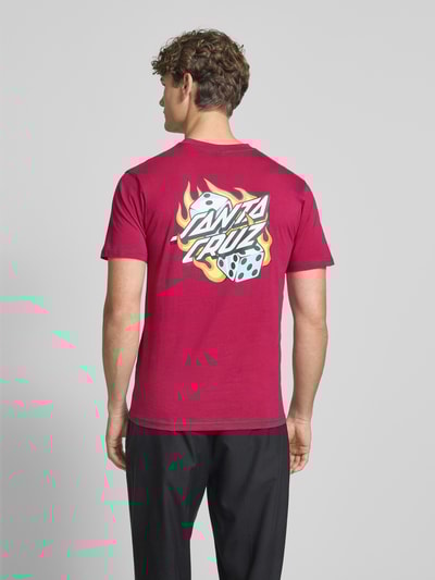 SANTA CRUZ T-shirt met labelprint Felroze - 5
