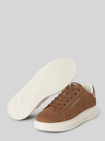 Karl Lagerfeld Sneakers met labelapplicatie, model 'KAPRI' Camel - 4