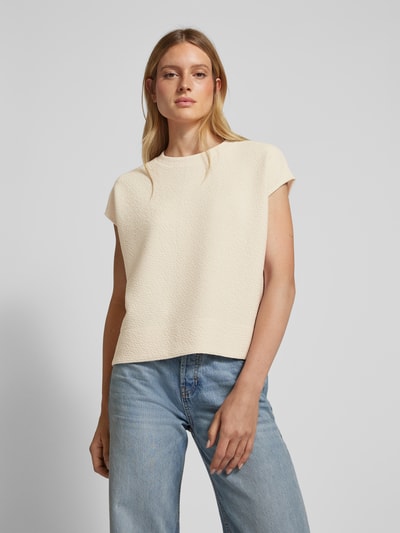 OPUS T-Shirt mit Strukturmuster Modell 'Gomke' Beige 4