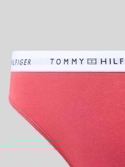 TOMMY HILFIGER Figi z mieszanki bawełny z nadrukiem z logo Mocnoróżowy 2