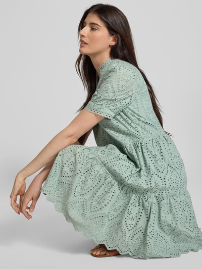 YAS Minikleid mit Lochstickerei Modell 'Holi' Mint 3
