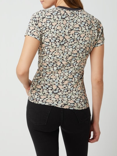 Levi's® T-shirt met millefleurs-dessin  Zwart - 5