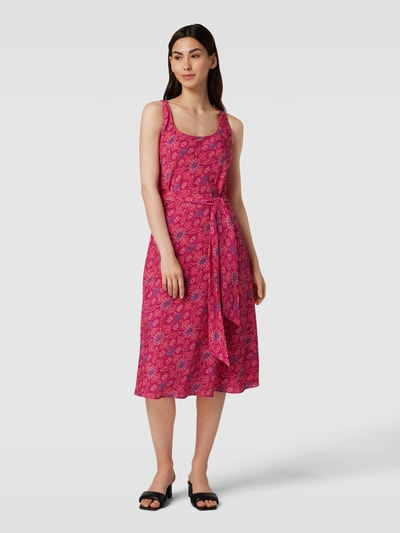 Lauren Ralph Lauren Knielange jurk met all-over motief, model 'ZAWATO' Fuchsia - 4