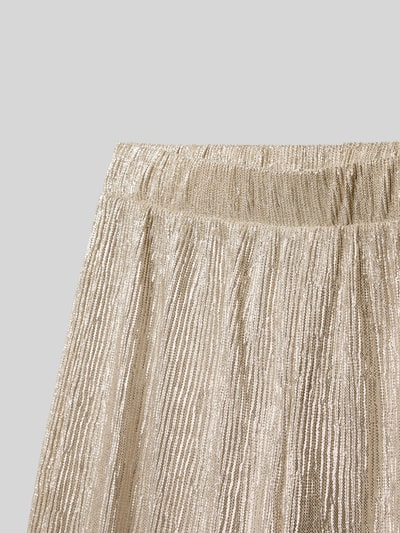 Produktfoto, Wide Fit stoffen broek met elastische band van Garcia, structuurpatroon met glitterlook, bandwijdte maat 140 32 cm, binnenbeenlengte 64 cm