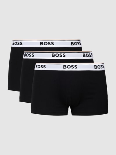 BOSS Boxershort met elastische band met logo in een set van 3 stuks Zwart - 2