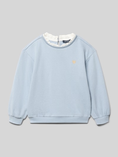 Blue Seven Sweter z dzianiny z okrągłym dekoltem Błękitny 1