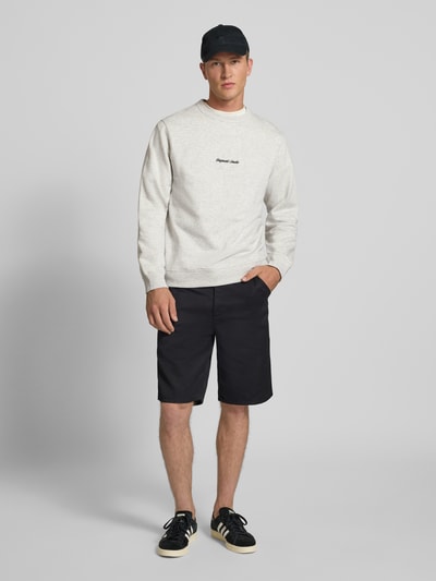 Jack & Jones Sweatshirt mit Rundhalsausschnitt und Label-Stitching Offwhite Melange 1