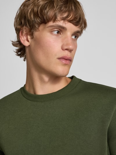 Jack & Jones Sweatshirt mit Rundhalsausschnitt Modell 'BRADLEY' Oliv 3