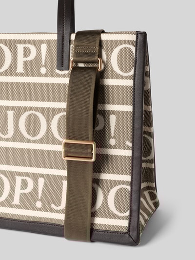 JOOP! Torba shopper z wyhaftowanym logo na całej powierzchni model ‘Aurelia’ Szarobrązowy 3