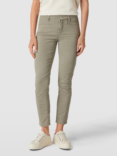 Cambio Jeansy z detalami z logo model ‘PINA’ Khaki 4